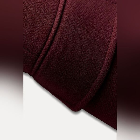 NWT ZARA MANTECO WOOL BLEND COATโZW COLLECTION Burgundy - Picture 16 of 16